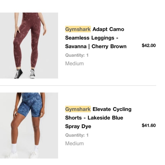 Gymshark Adapt Camo Leggings Size M - Picture 3 of 3